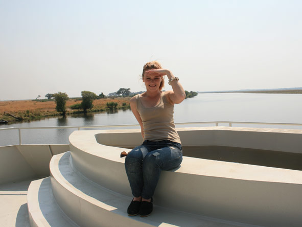 Leanne Rodney - luxury in the Zambezi Queen floating hotel on the Chobe River